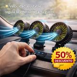 VENTILADOR PARA AUTO TRIPLE CABEZAL 360°